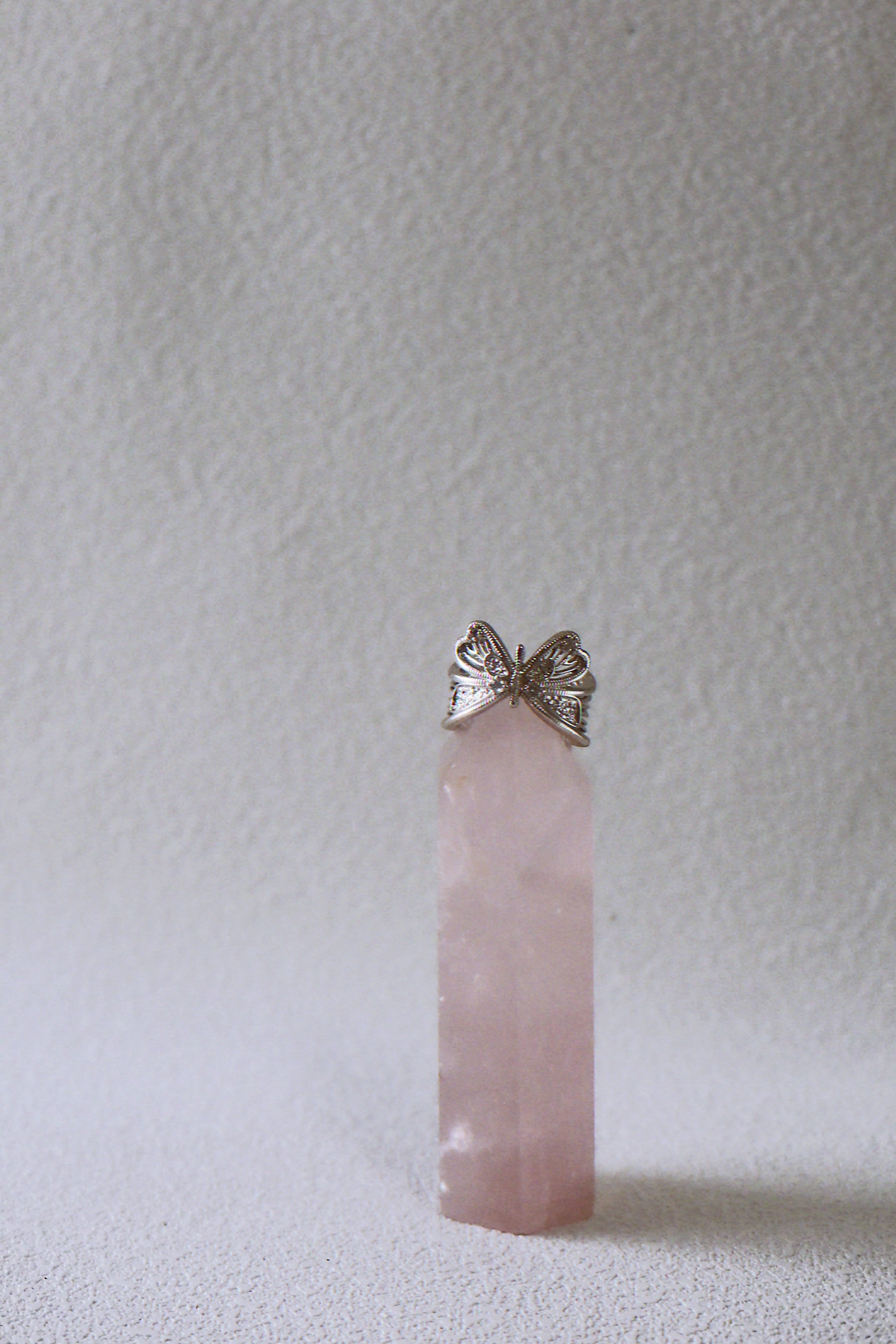 The Dreaming Butterfly. Vintage-style Openwork Antique Silver Ring