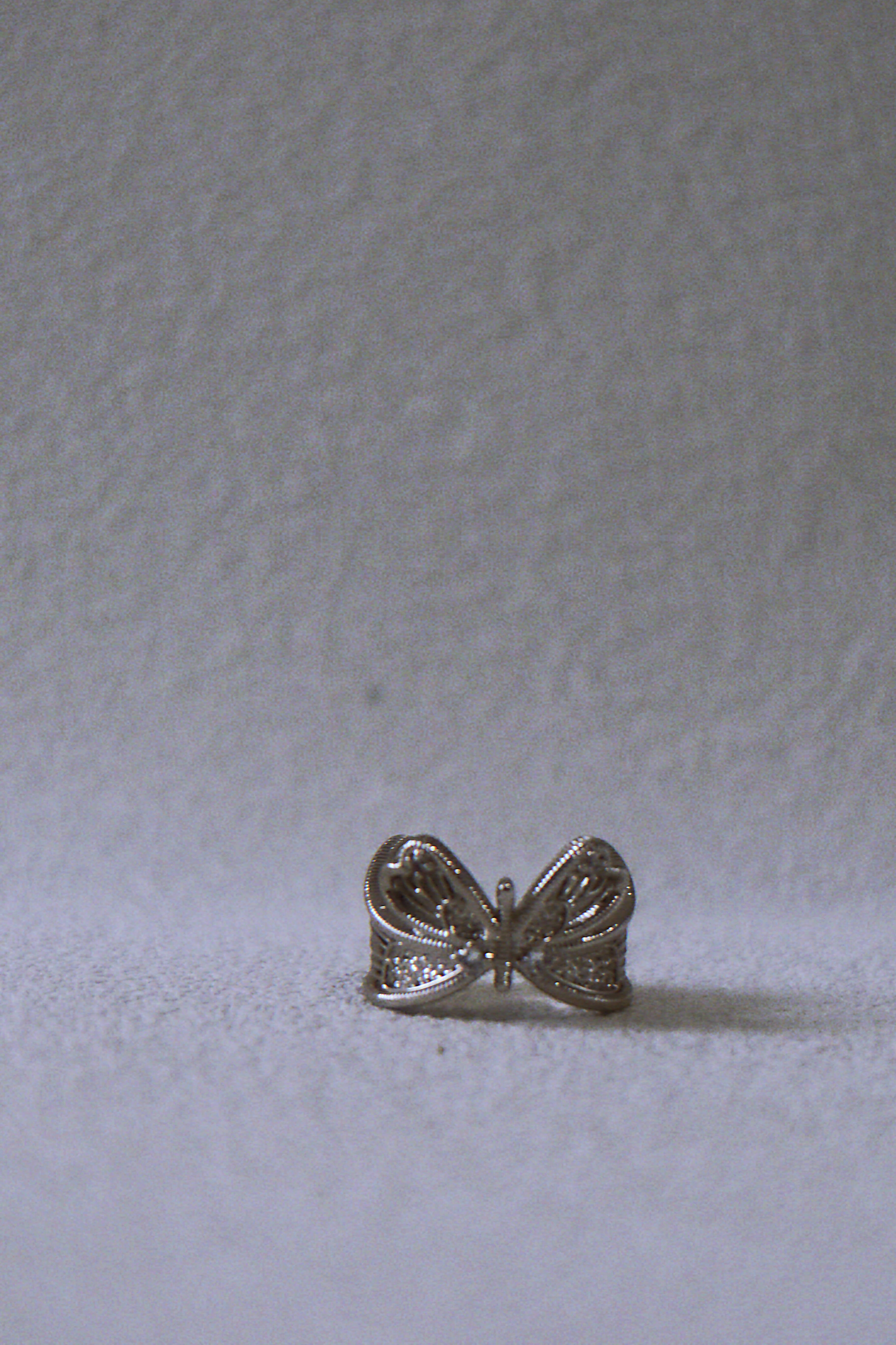 The Dreaming Butterfly. Vintage-style Openwork Antique Silver Ring
