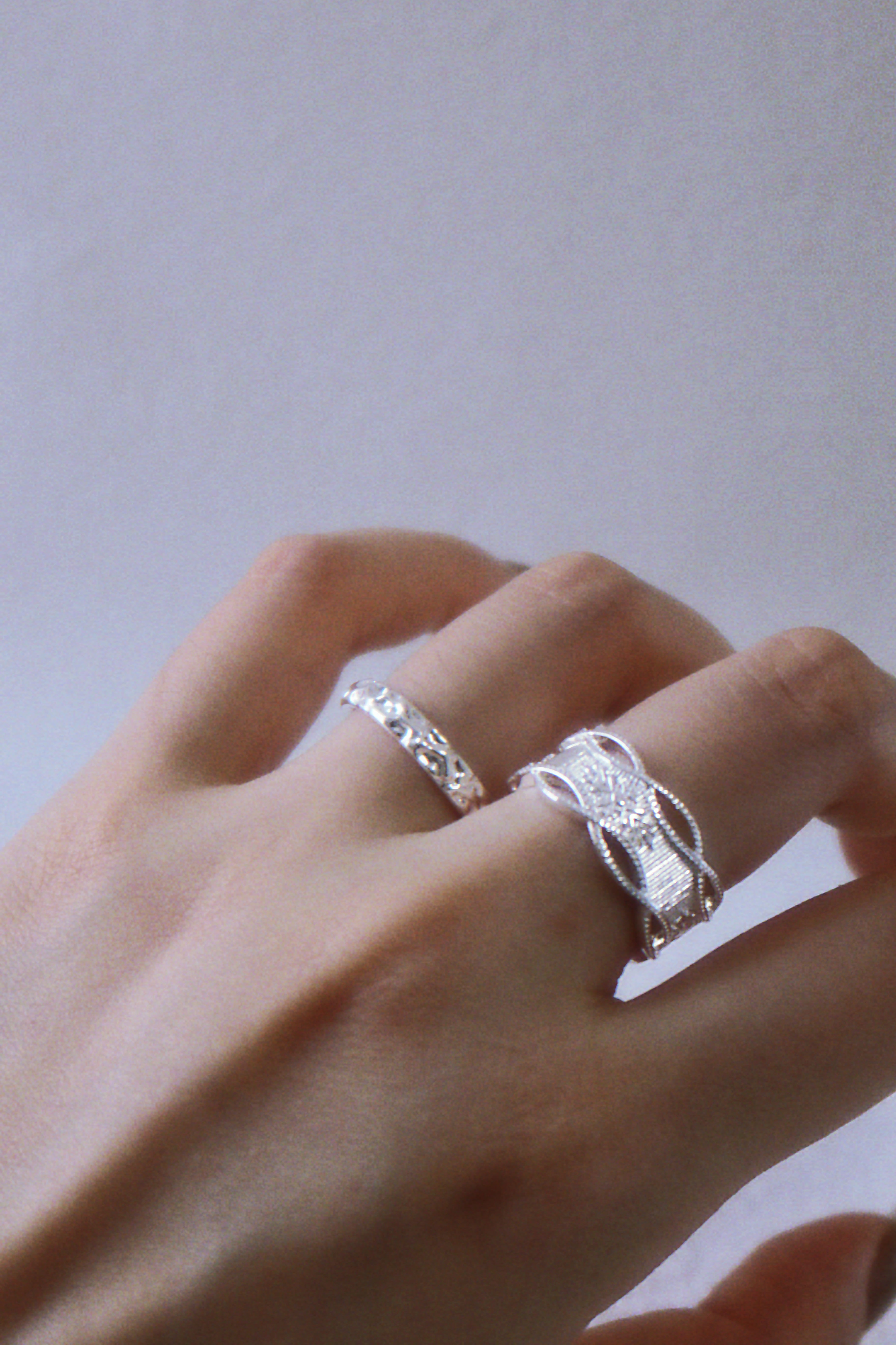 The Frost Lattice - Crystalline Sterling Silver Ring