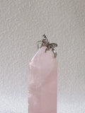 Withered Butterfly – Broken Wing Zirconia Ring