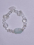 The Found Glacier – Natural Quartz & Roman-style Glass Bracelet