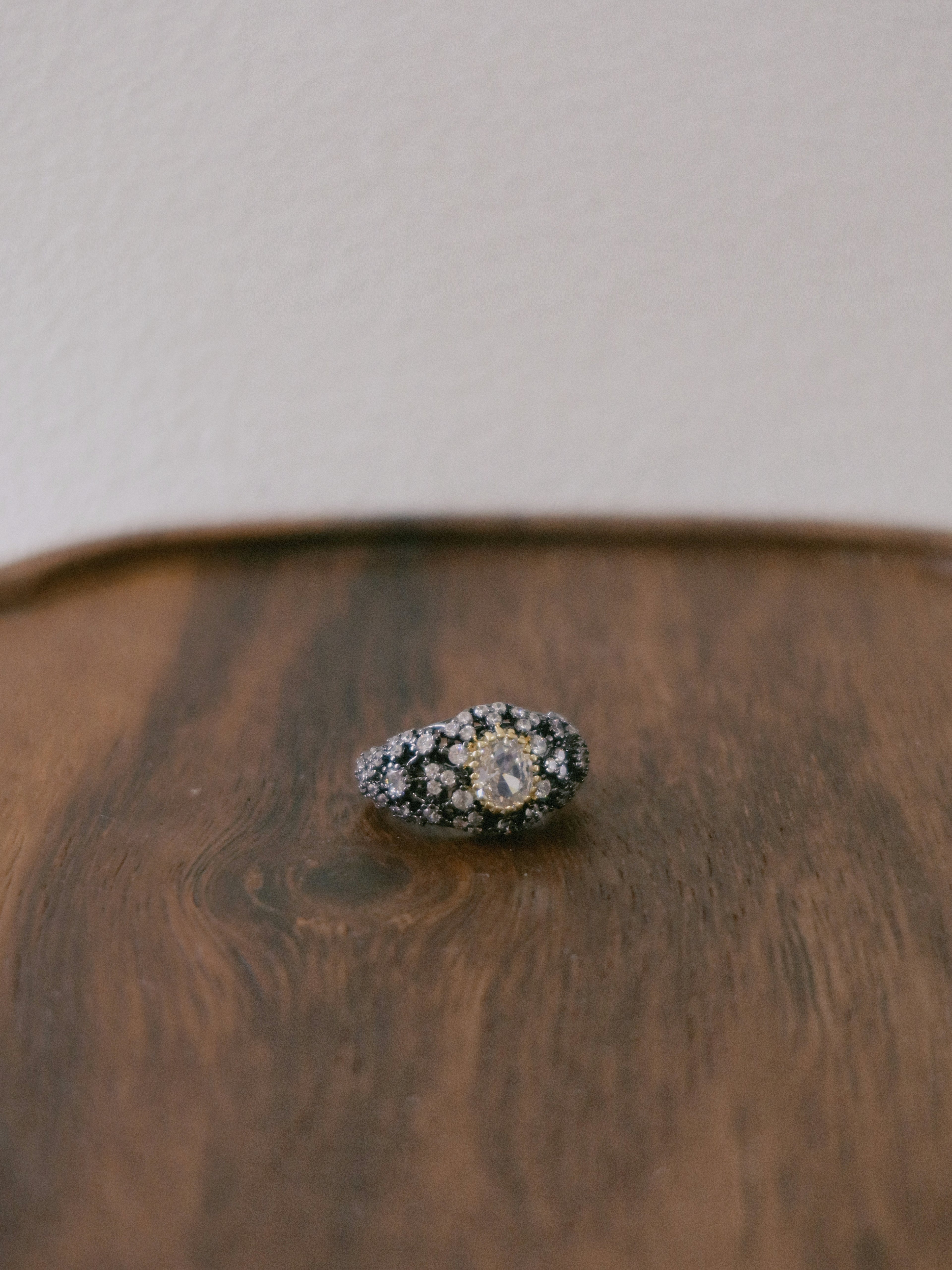The Dark Glory Ring — All-Black Gothic Zirconia Statement Ring