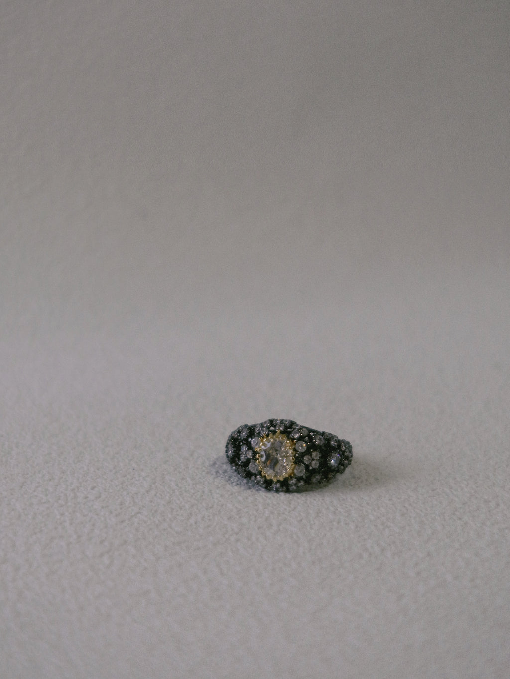 The Dark Glory Ring — All-Black Gothic Zirconia Statement Ring