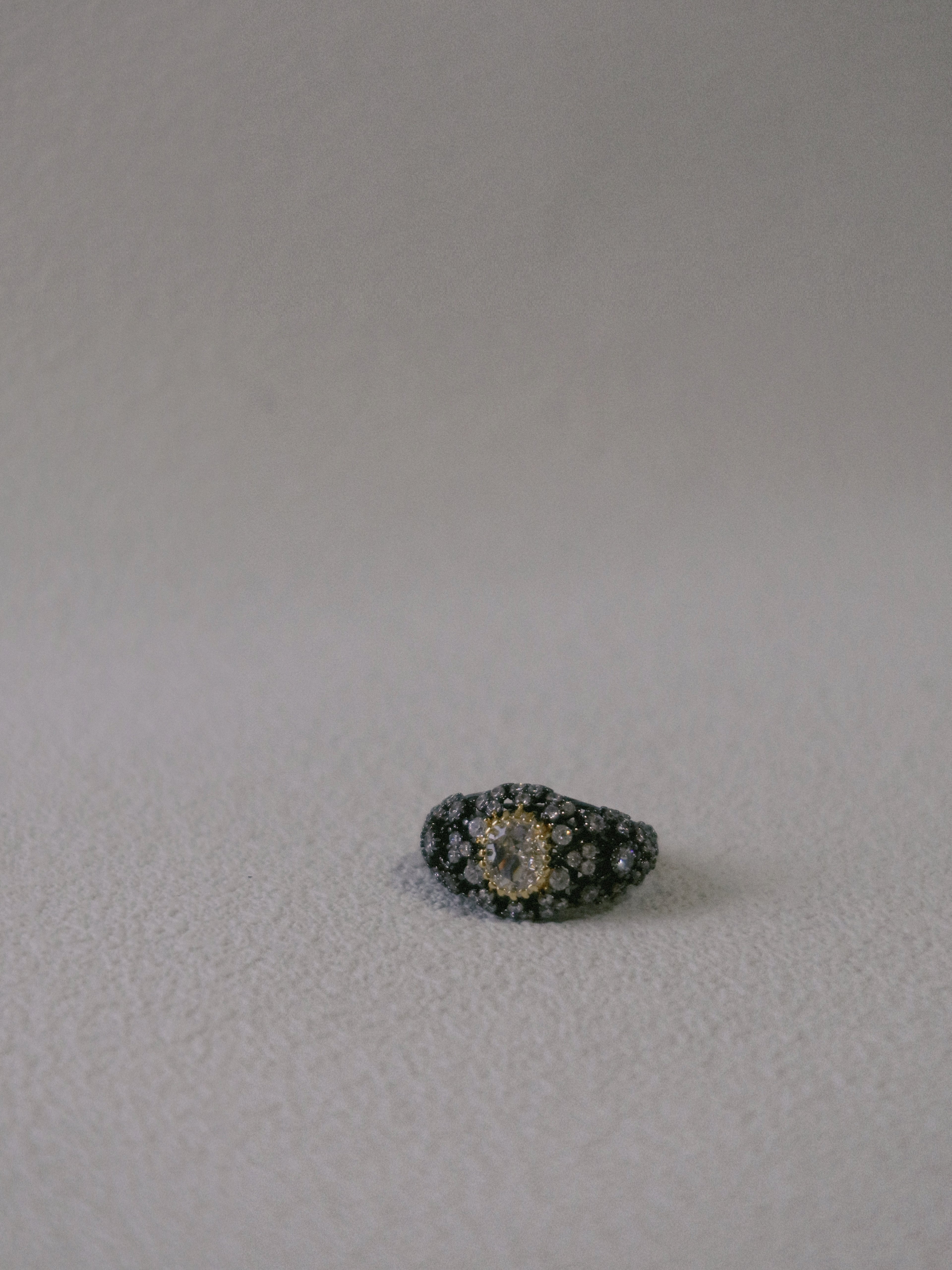 The Dark Glory Ring — All-Black Gothic Zirconia Statement Ring
