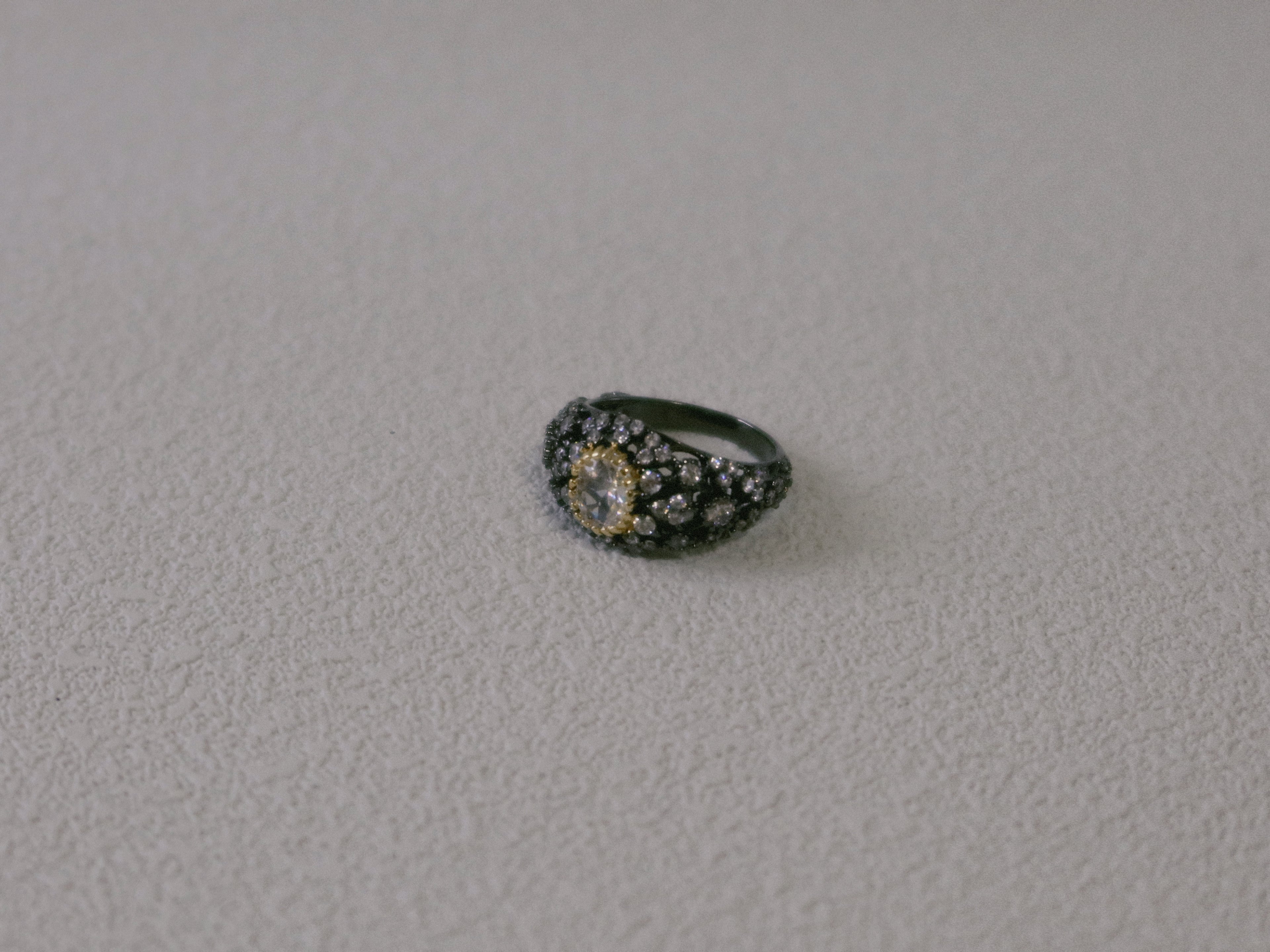 The Dark Glory Ring — All-Black Gothic Zirconia Statement Ring