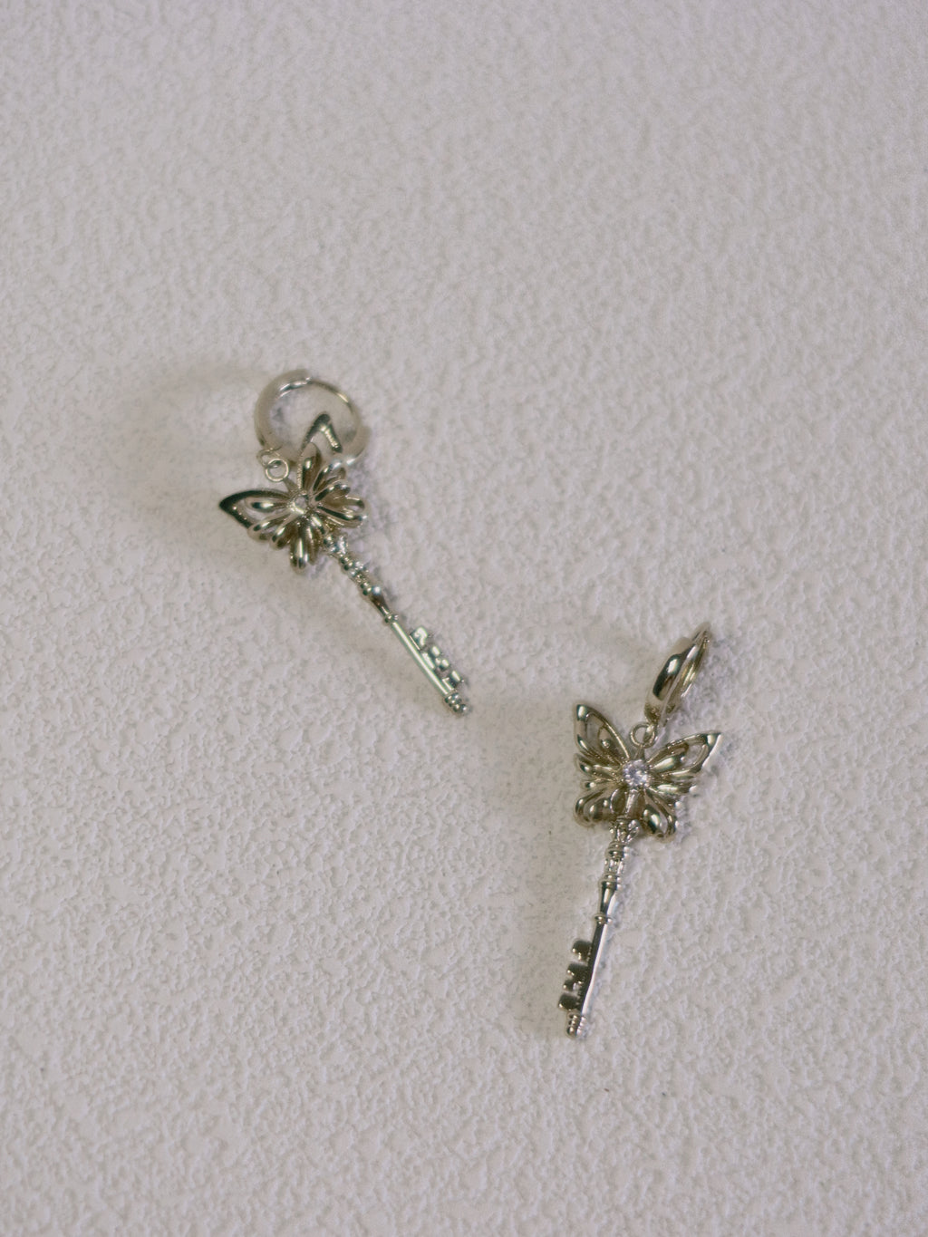 The Butterfly Key – Radiant Drop Earrings in 18K Gold Plated Eco Brass