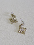 The Golden Iris – Elegant Drop Earrings in 18K Gold Plated Eco Brass
