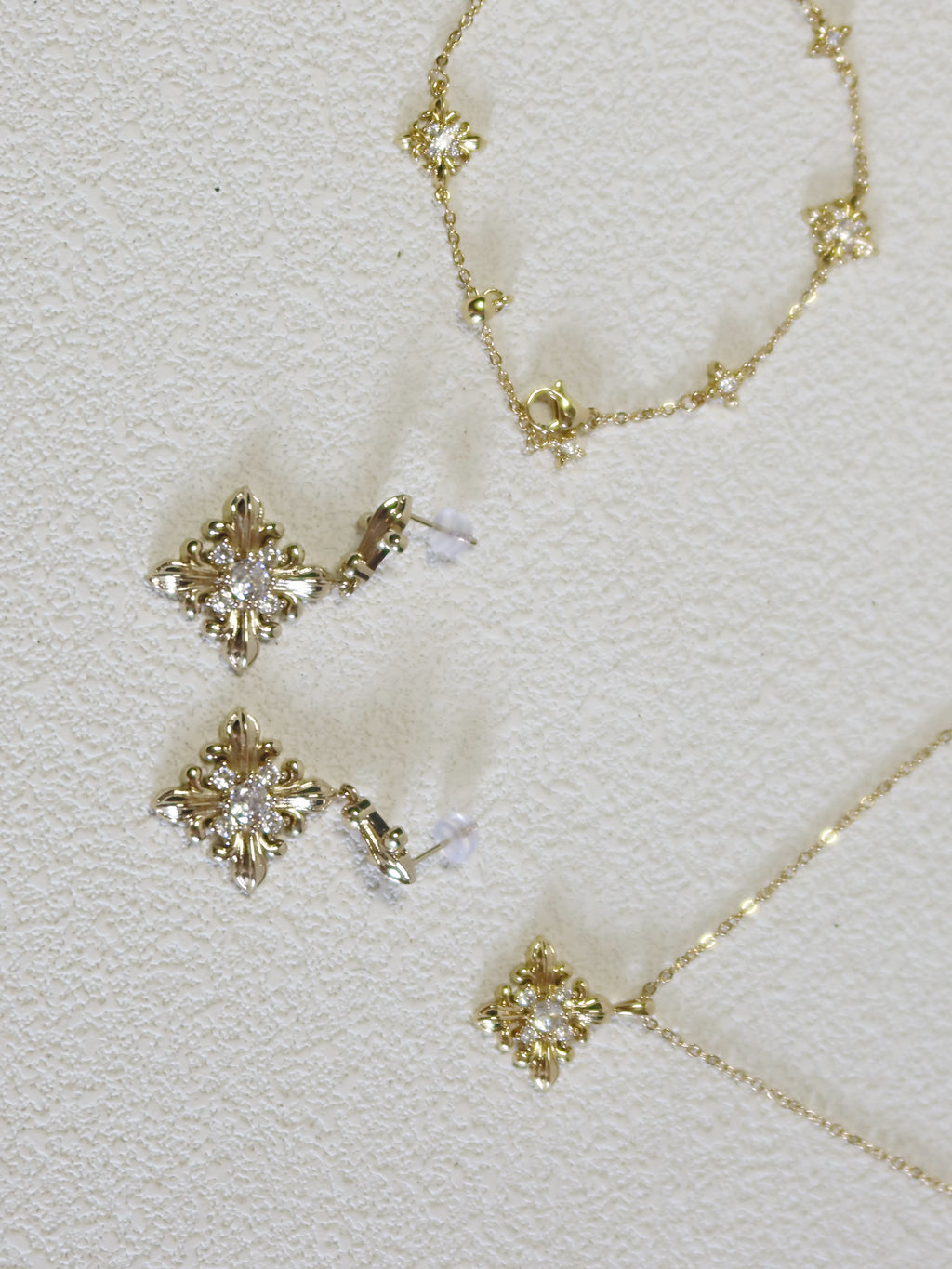 The Golden Iris – Elegant Drop Earrings in 18K Gold Plated Eco Brass