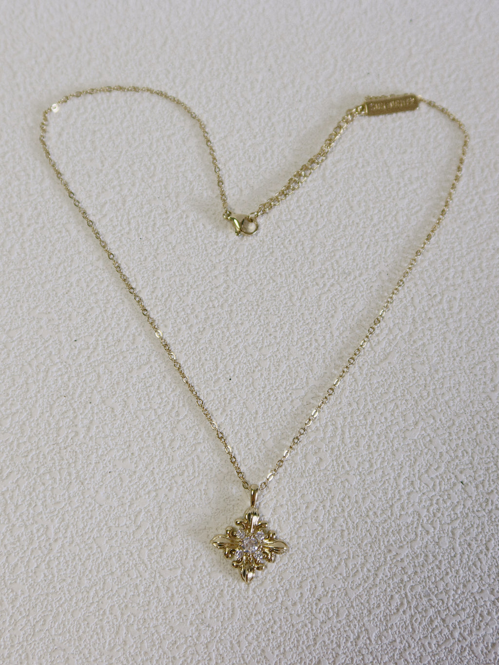 The Golden Iris – Radiant Pendant Necklace in 18K Gold Plated Eco Brass