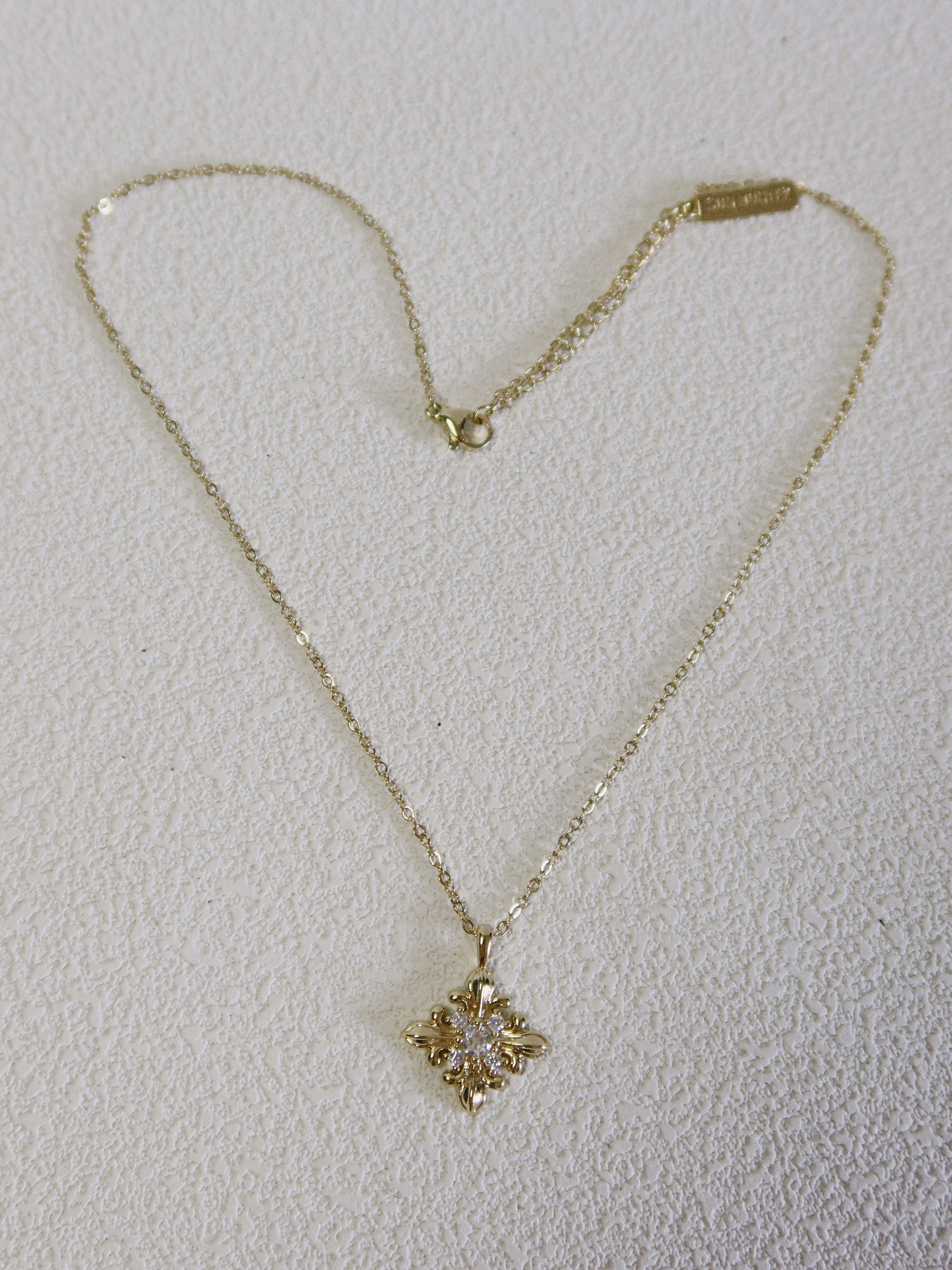 The Golden Iris – Radiant Pendant Necklace in 18K Gold Plated Eco Brass