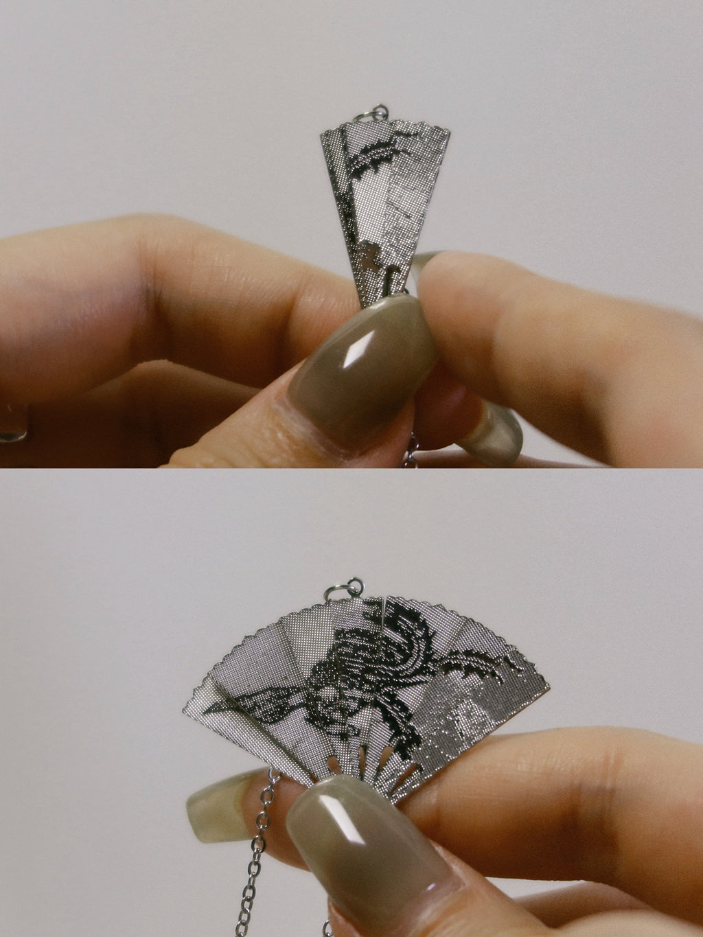 The Fans – Movable Folding Fan Oriental Necklace