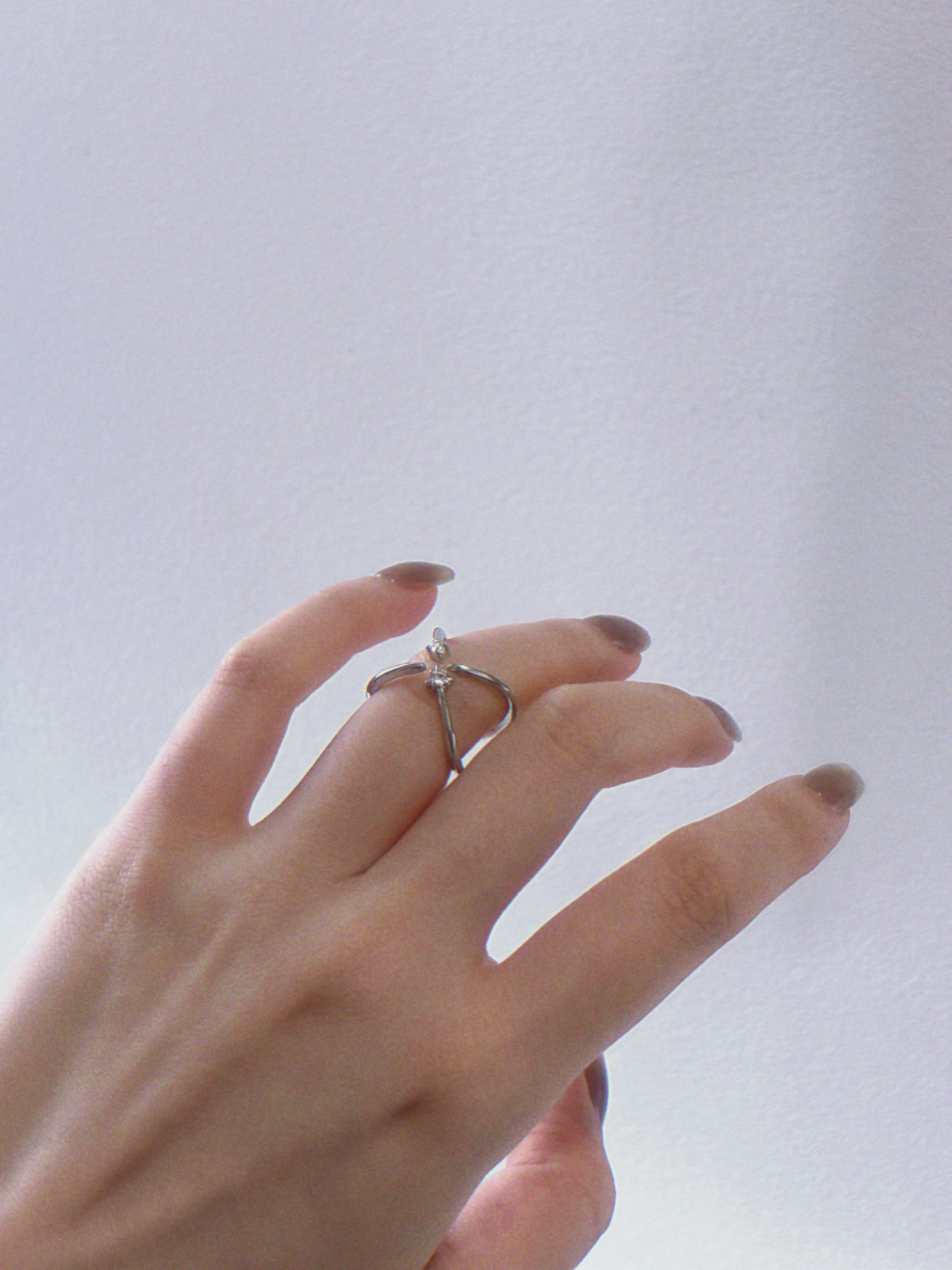 Star-Track Pinky Ring – S925 Sterling Silver Geometric Ring with Zircon