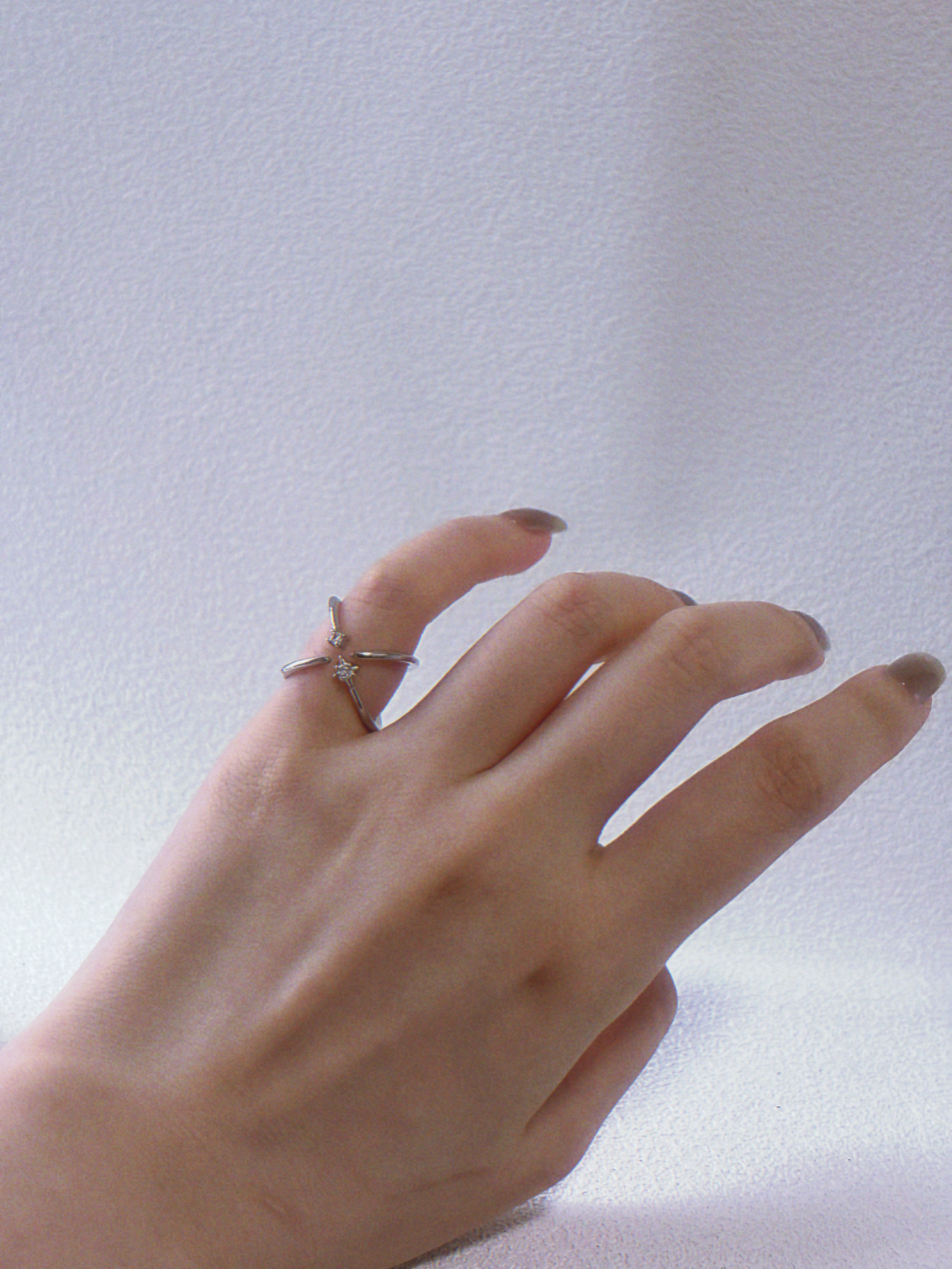 Star-Track Pinky Ring – S925 Sterling Silver Geometric Ring with Zircon