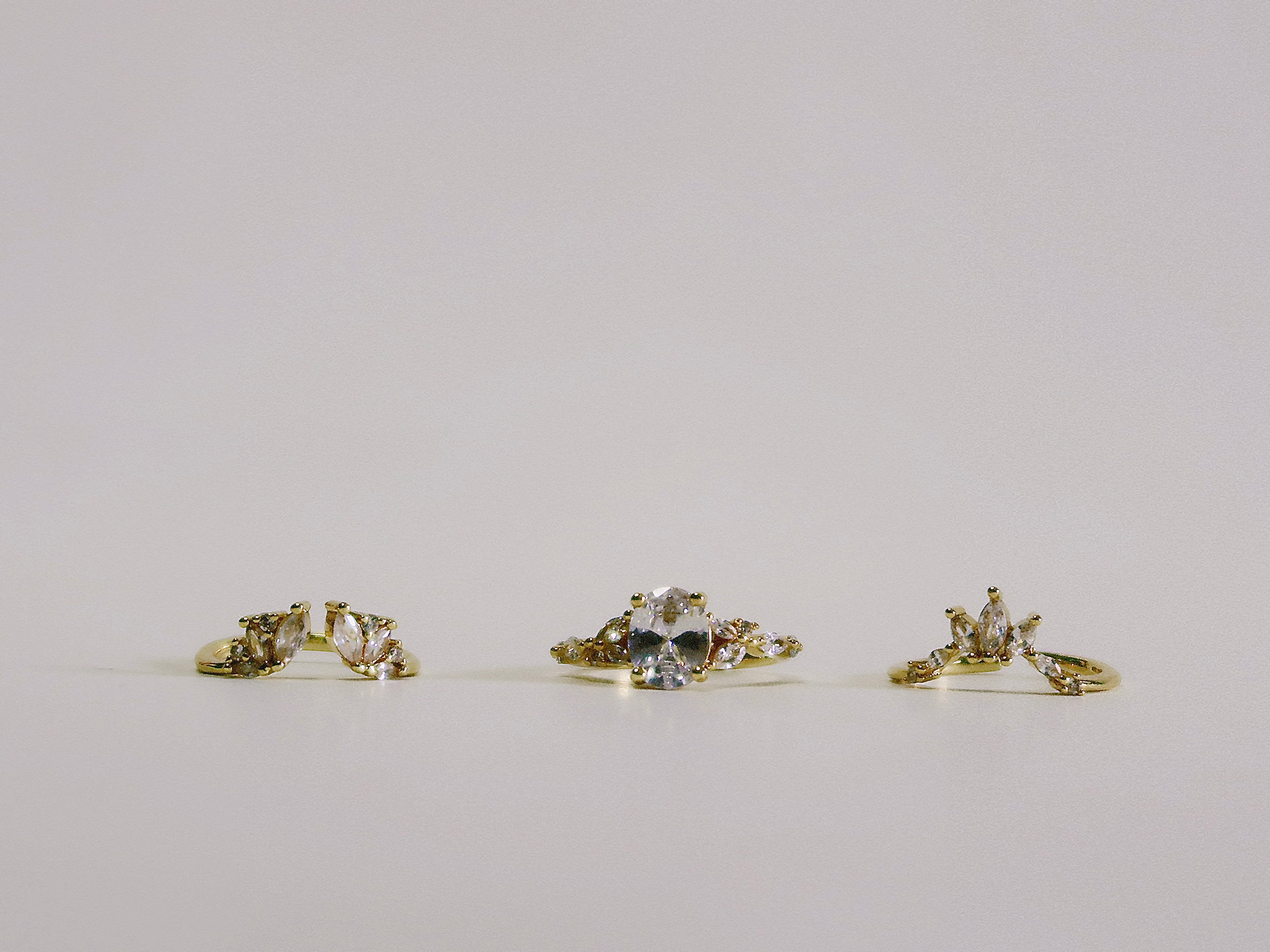 The Sovereign Trinity: The Oculus — Gold Plated Eco-Brass Oval Solitaire Cubic Zirconia Ring