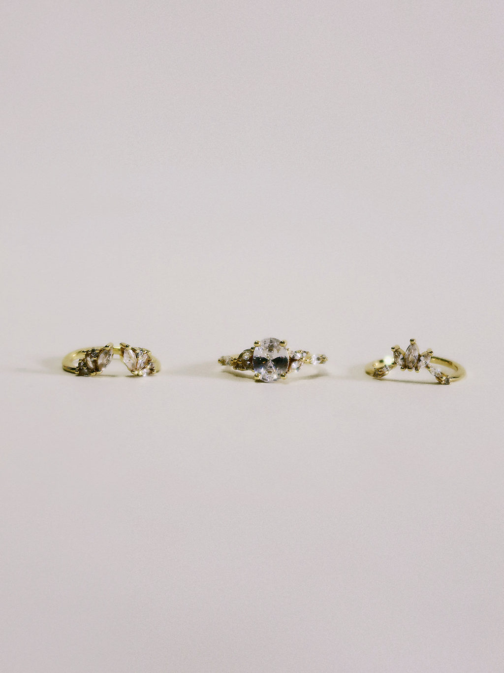 The Sovereign Trinity: The Oculus — Gold Plated Eco-Brass Oval Solitaire Cubic Zirconia Ring