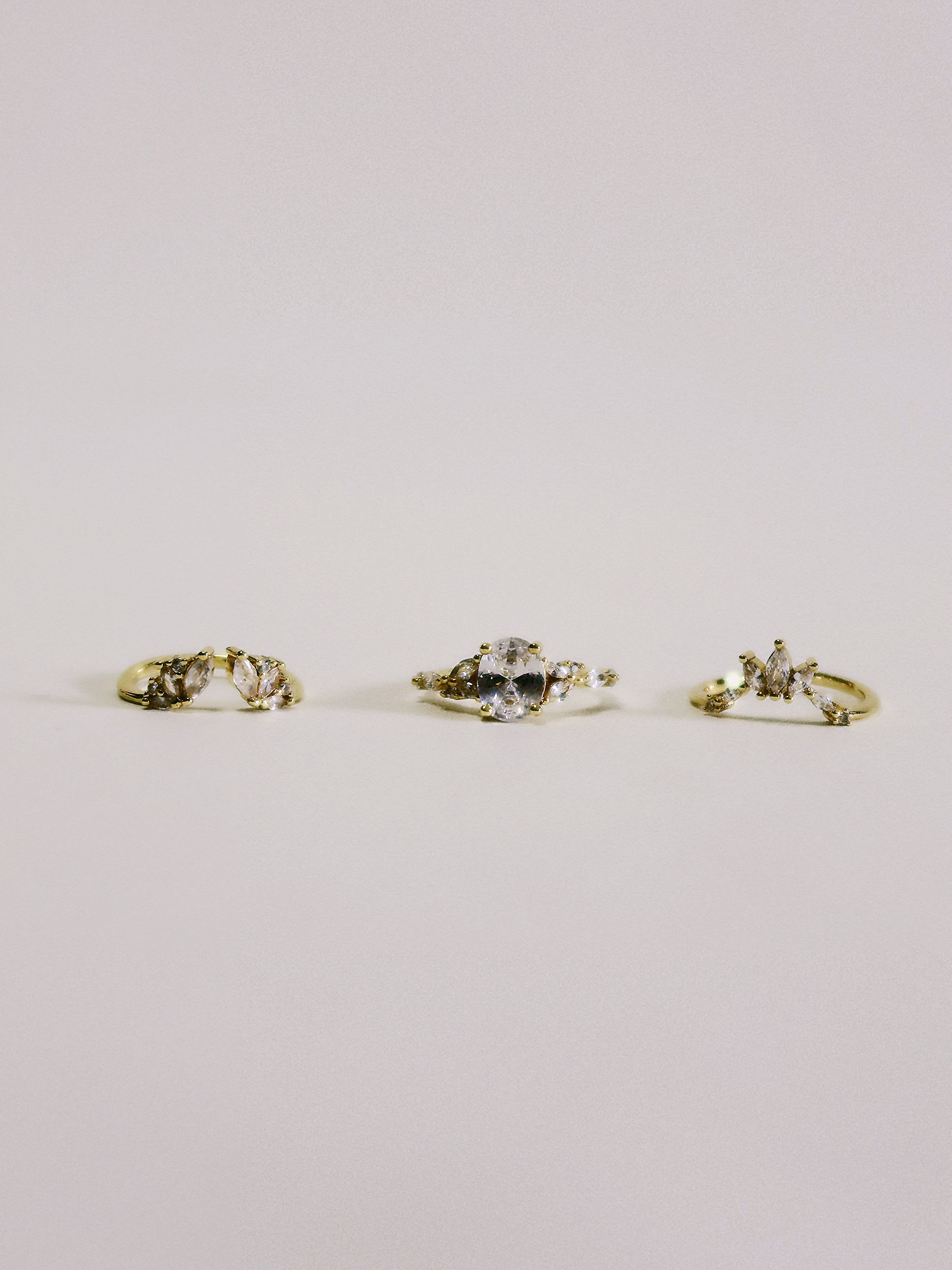 The Sovereign Trinity: The Oculus — Gold Plated Eco-Brass Oval Solitaire Cubic Zirconia Ring