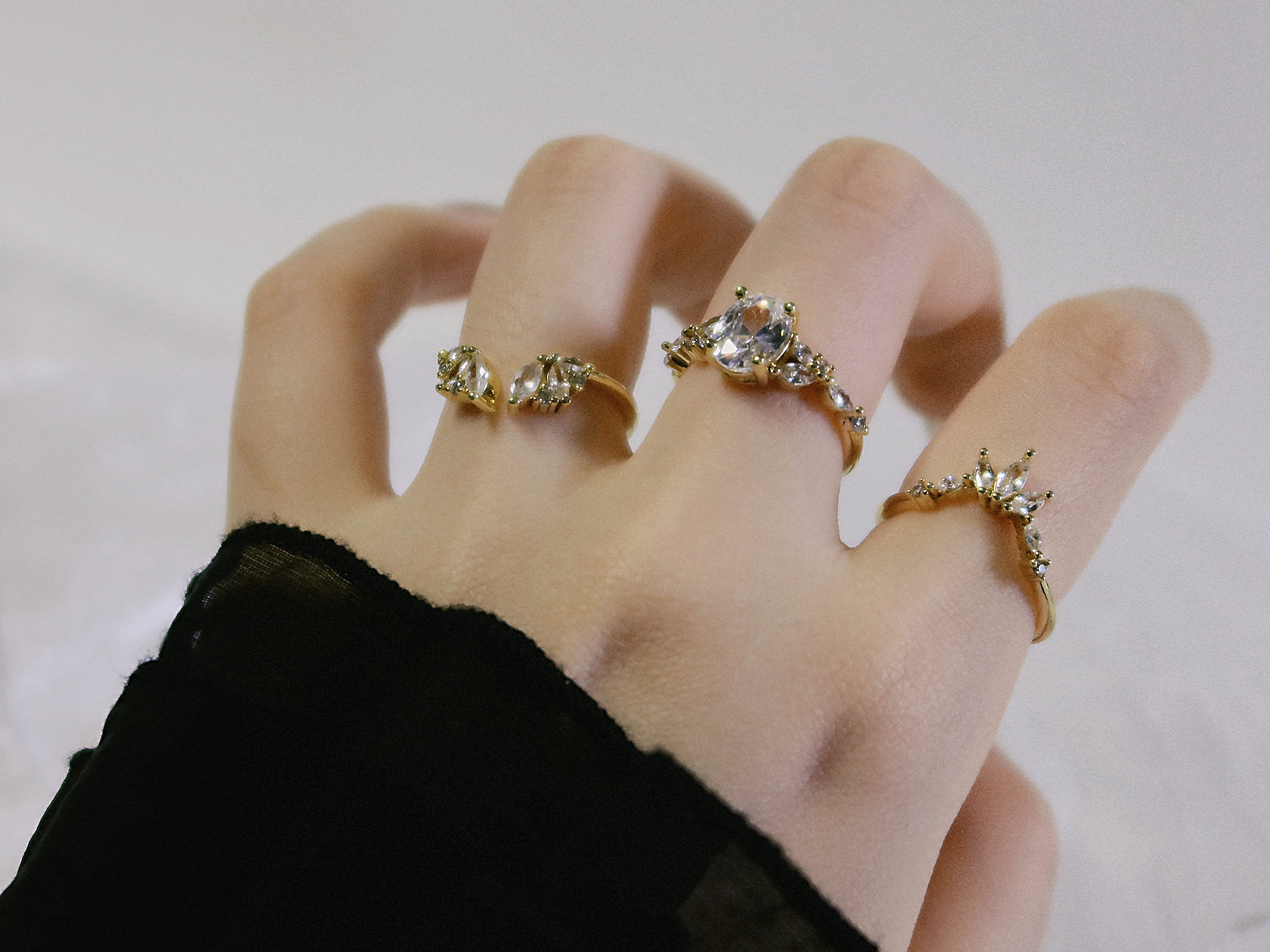 The Sovereign Trinity: The Oculus — Gold Plated Eco-Brass Oval Solitaire Cubic Zirconia Ring