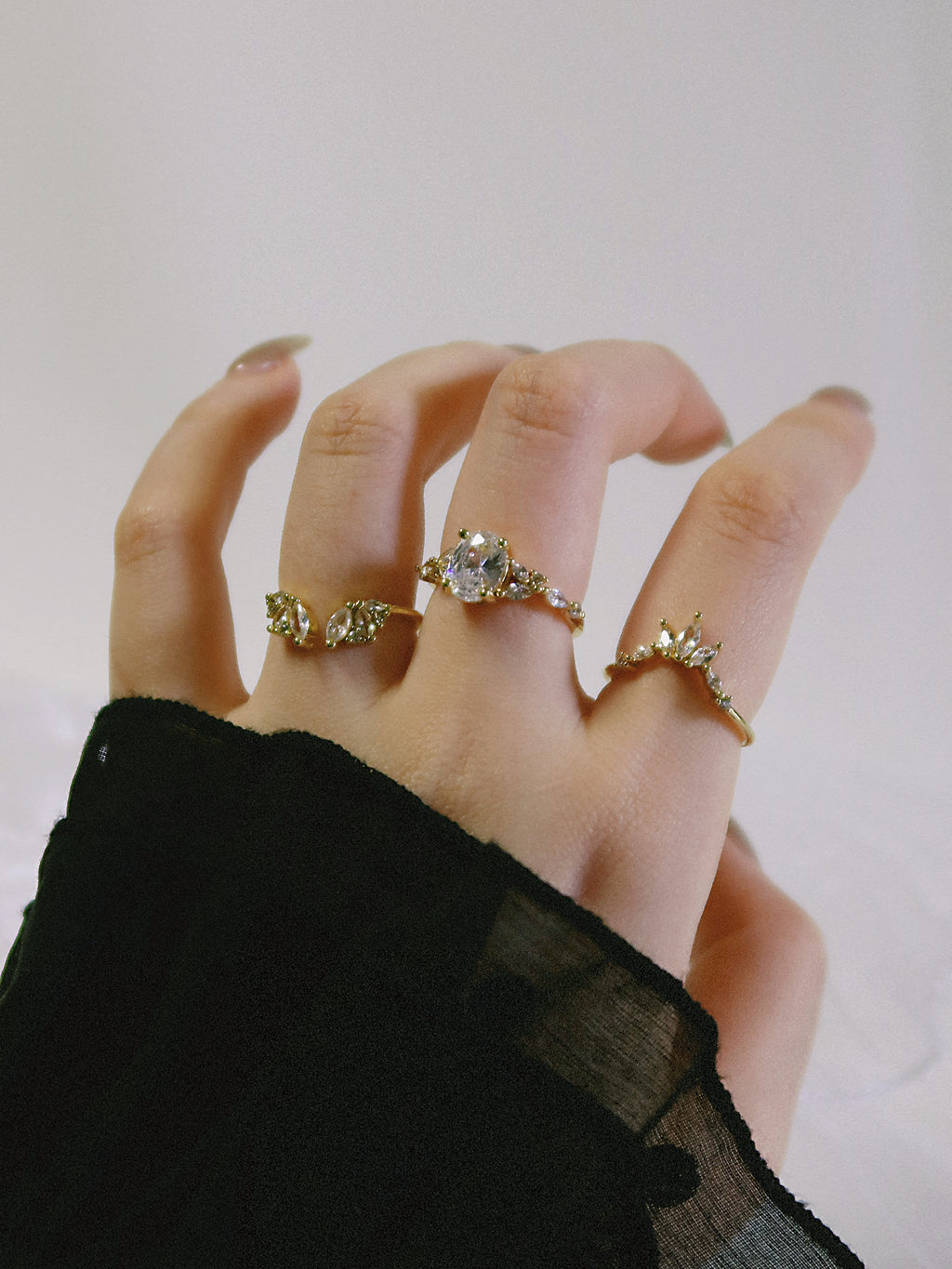 The Sovereign Trinity: The Oculus — Gold Plated Eco-Brass Oval Solitaire Cubic Zirconia Ring