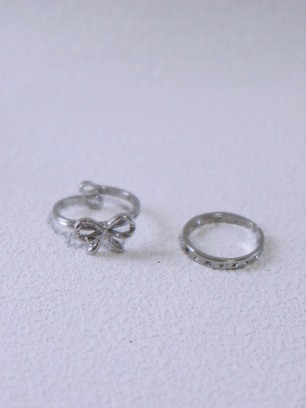 Renew – Bow & Butterfly Band Ring Set